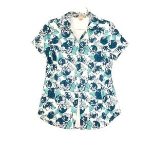 Duluth Trading Sidewinder Floral Outdoor Active‎ No-Gape Shirt Sz. M